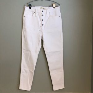 White Madewell Button-Fly Skinny Jeans NWT